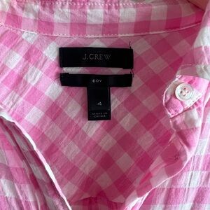 J. Crew Boy shirt size 4 pink gingham